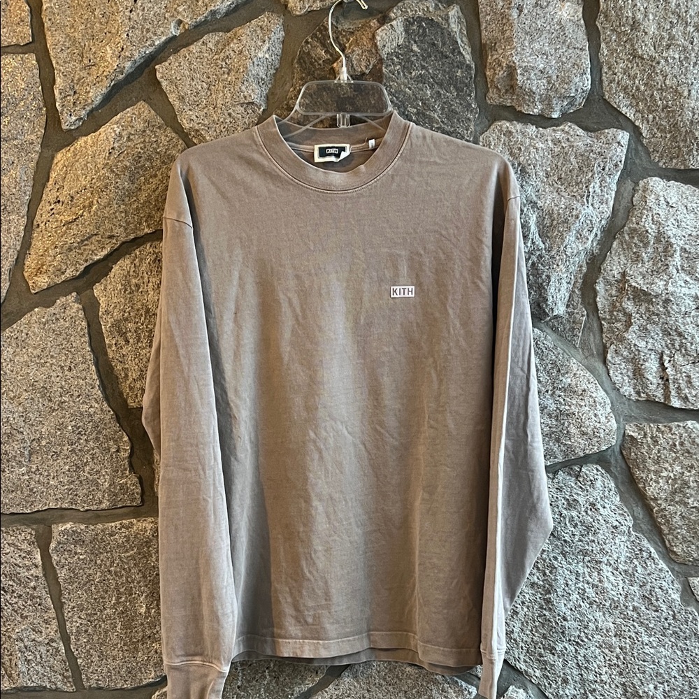 Kith Long-Sleeve Crewneck Shirt Color Quicksand - Picture 5 of 11